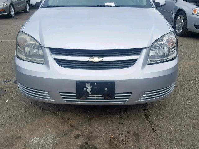 1G1AT58H897101593 - 2009 CHEVROLET COBALT LT SILVER photo 9