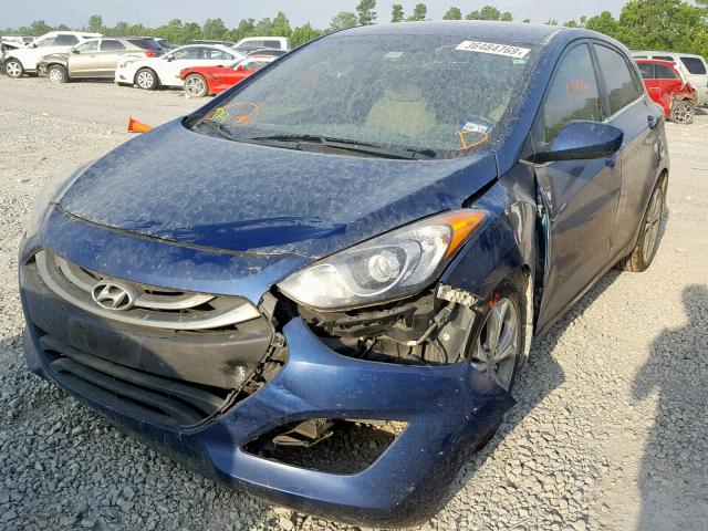 KMHD35LEXDU072055 - 2013 HYUNDAI ELANTRA GT BLUE photo 2