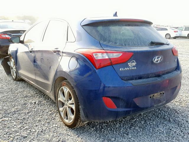 KMHD35LEXDU072055 - 2013 HYUNDAI ELANTRA GT BLUE photo 3