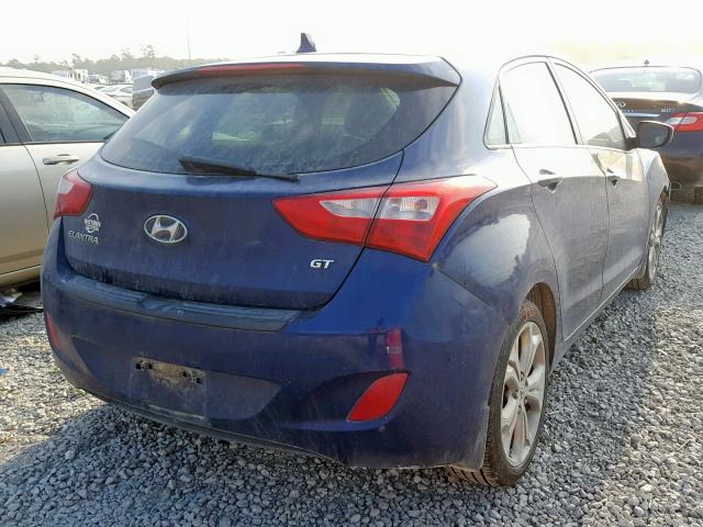 KMHD35LEXDU072055 - 2013 HYUNDAI ELANTRA GT BLUE photo 4