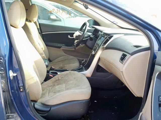 KMHD35LEXDU072055 - 2013 HYUNDAI ELANTRA GT BLUE photo 5