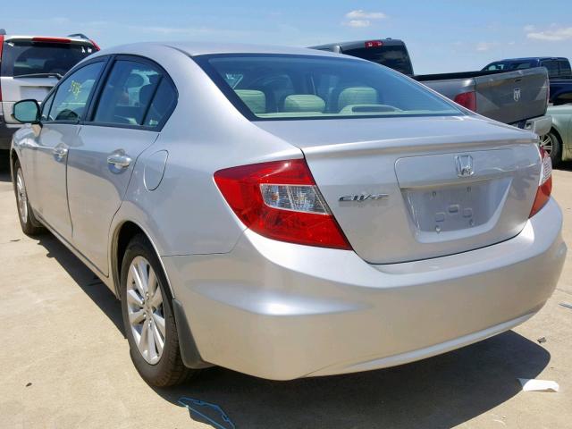 19XFB2F98CE024290 - 2012 HONDA CIVIC EXL SILVER photo 3