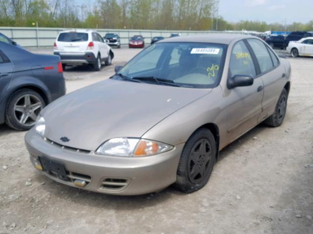 1G1JF524517123682 - 2001 CHEVROLET CAVALIER L TAN photo 2