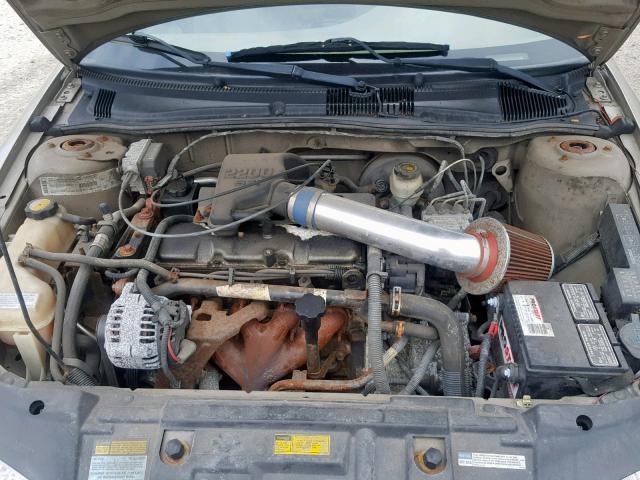 1G1JF524517123682 - 2001 CHEVROLET CAVALIER L TAN photo 7