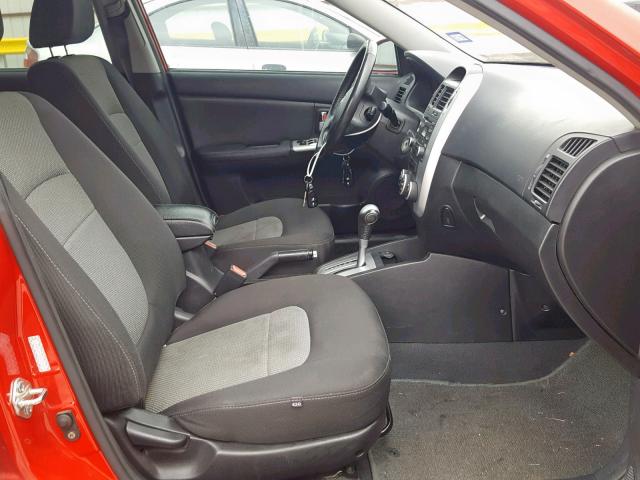 KNAFE161375007519 - 2007 KIA SPECTRA5 S RED photo 5