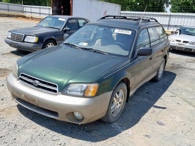 4S3BH6656Y7601746 - 2000 SUBARU LEGACY OUT GREEN photo 2