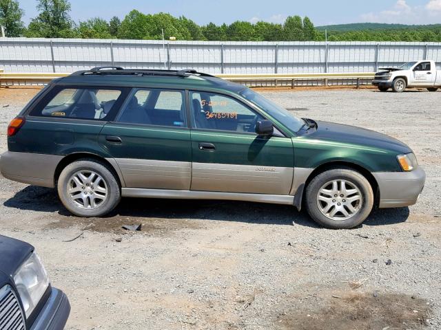 4S3BH6656Y7601746 - 2000 SUBARU LEGACY OUT GREEN photo 9