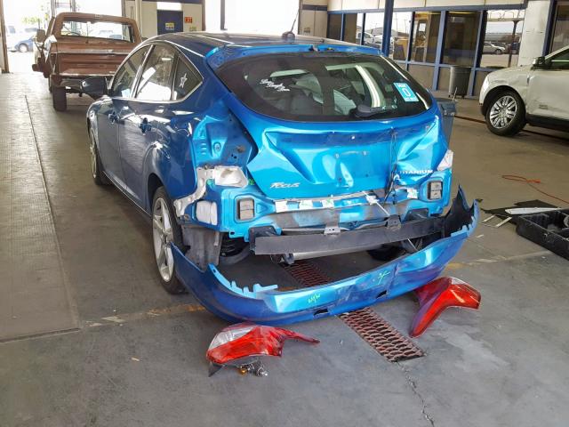 1FAHP3N26CL258347 - 2012 FORD FOCUS TITA BLUE photo 3