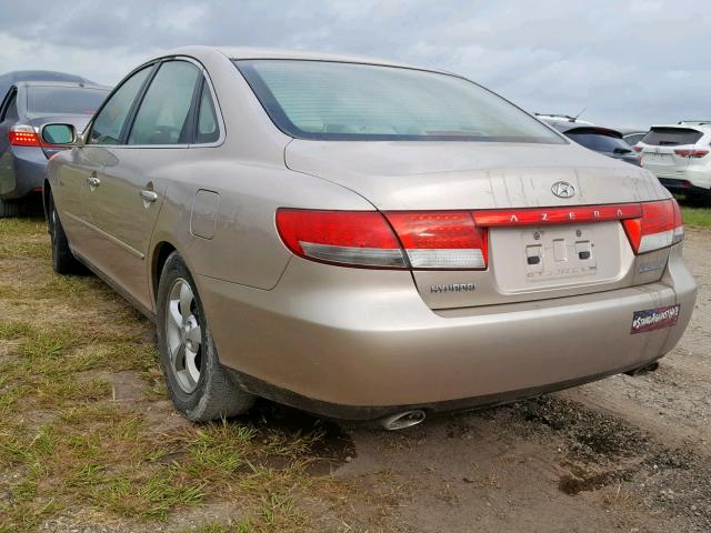 KMHFC46F37A188226 - 2007 HYUNDAI AZERA SE GOLD photo 3