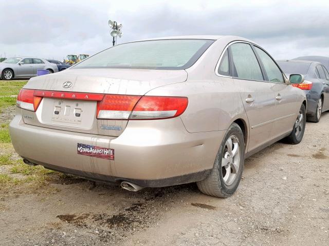 KMHFC46F37A188226 - 2007 HYUNDAI AZERA SE GOLD photo 4