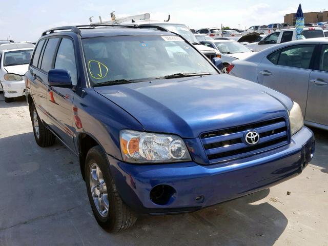 JTEDP21A550081757 - 2005 TOYOTA HIGHLANDER BLUE photo 1