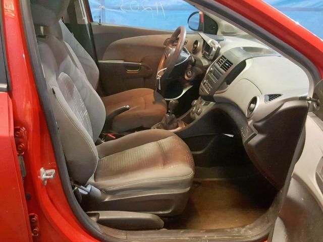 1G1JB5SH4F4157099 - 2015 CHEVROLET SONIC LS RED photo 5