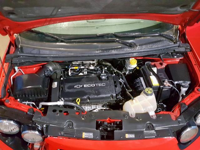 1G1JB5SH4F4157099 - 2015 CHEVROLET SONIC LS RED photo 7