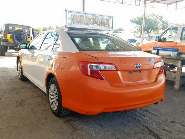 4T1BD1FKXDU094362 - 2013 TOYOTA CAMRY HYBR TWO TONE photo 3