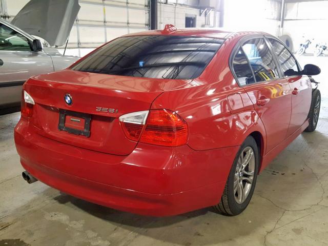 WBAVC53568FZ85489 - 2008 BMW 328 I SULE RED photo 4