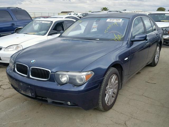 WBAGL63402DP51731 - 2002 BMW 745 I BLUE photo 2