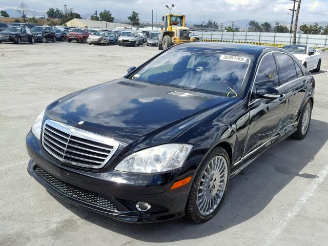 WDDNG71X97A115048 - 2007 MERCEDES-BENZ S 550 BLACK photo 2