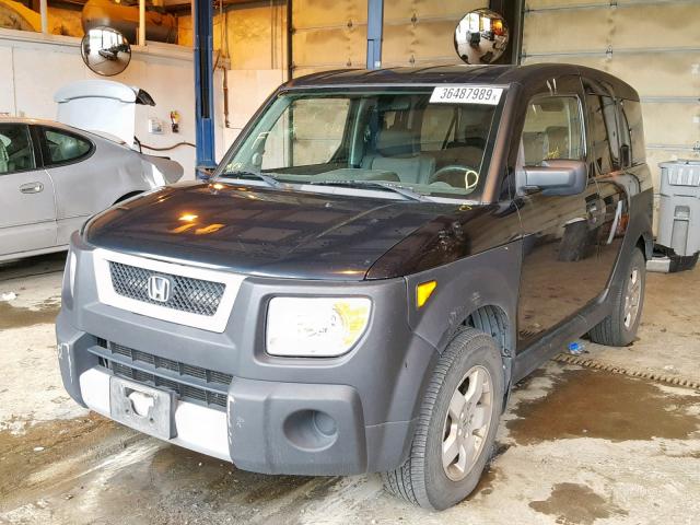 5J6YH28675L033335 - 2005 HONDA ELEMENT EX BLACK photo 2