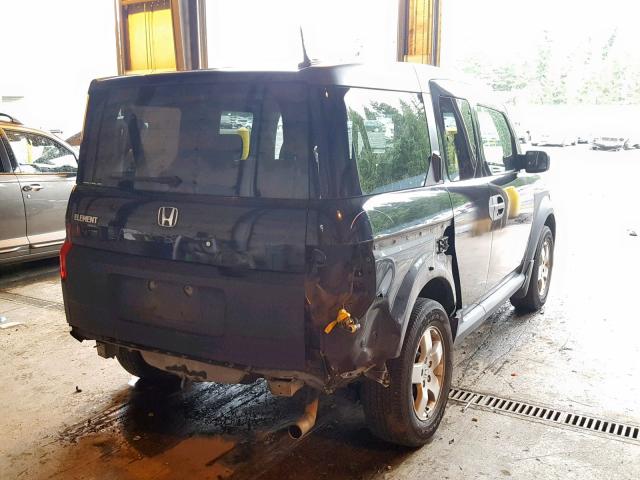 5J6YH28675L033335 - 2005 HONDA ELEMENT EX BLACK photo 4