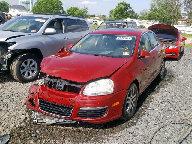 3VWSG81K26M677413 - 2006 VOLKSWAGEN JETTA 2.5 RED photo 2