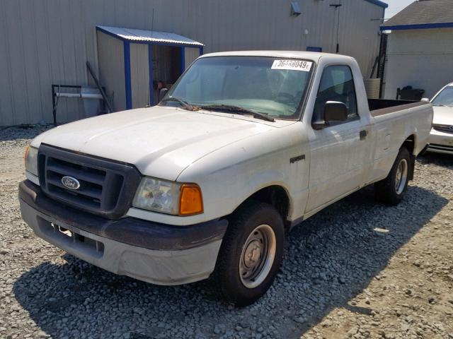 1FTYR10D35PA51606 - 2005 FORD RANGER WHITE photo 2