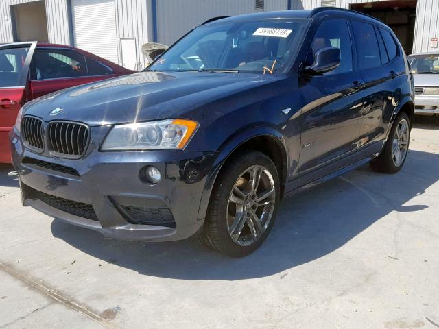 5UXWX7C56DL976583 - 2013 BMW X3 XDRIVE3 BLACK photo 2