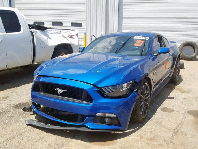 1FA6P8CFXH5221131 - 2017 FORD MUSTANG GT BLUE photo 2