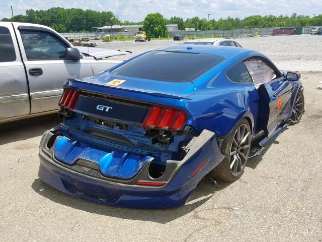 1FA6P8CFXH5221131 - 2017 FORD MUSTANG GT BLUE photo 4