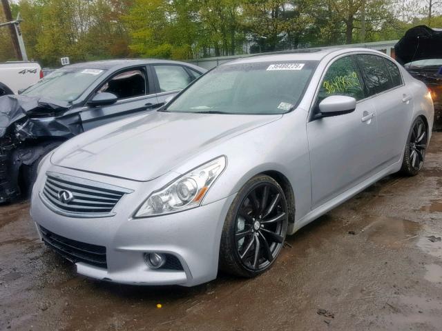 JN1CV6AP1AM203330 - 2010 INFINITI G37 BASE SILVER photo 2