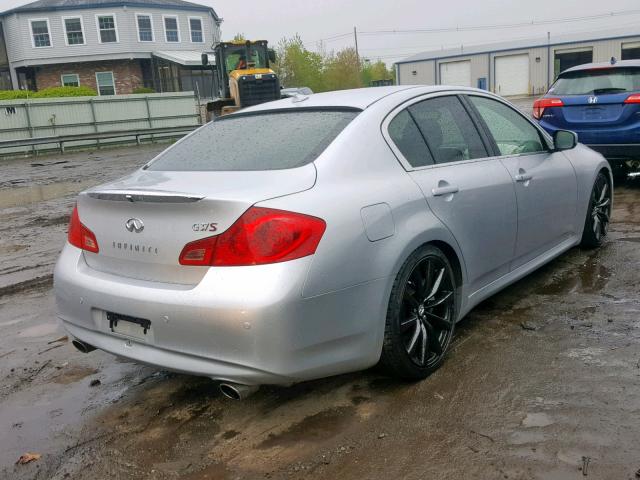 JN1CV6AP1AM203330 - 2010 INFINITI G37 BASE SILVER photo 4