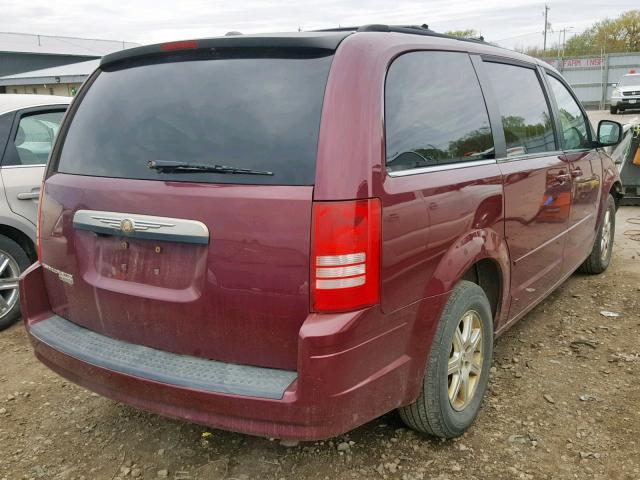 2A8HR54P98R714037 - 2008 CHRYSLER TOWN & COU BURGUNDY photo 4