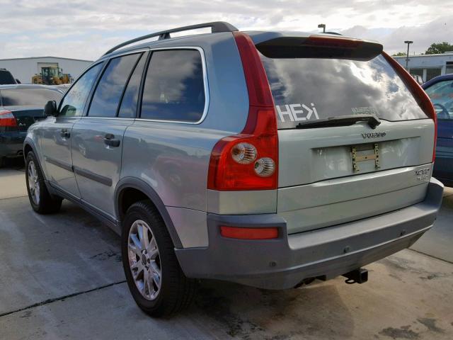 YV1CZ91H941113001 - 2004 VOLVO XC90 T6 GRAY photo 3