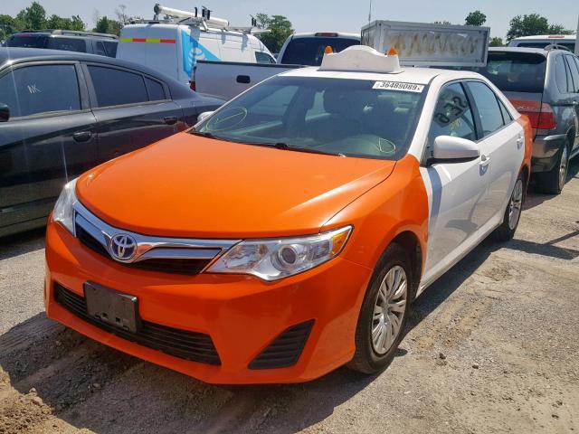 4T1BD1FK3DU076141 - 2013 TOYOTA CAMRY HYBR TWO TONE photo 2