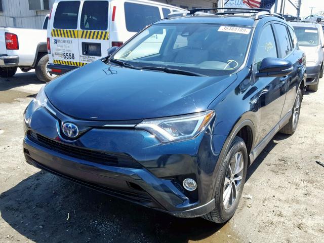 JTMRJREV1JD163716 - 2018 TOYOTA RAV4 HV LE BLUE photo 2