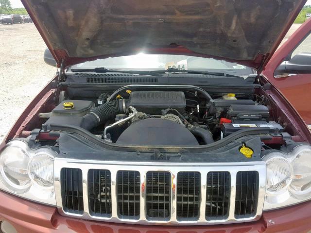 1J4HR58N66C336646 - 2006 JEEP GRAND CHER RED photo 7