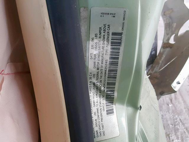 3VWSR31C06M425245 - 2006 VOLKSWAGEN NEW BEETLE Yaşıl foto 10