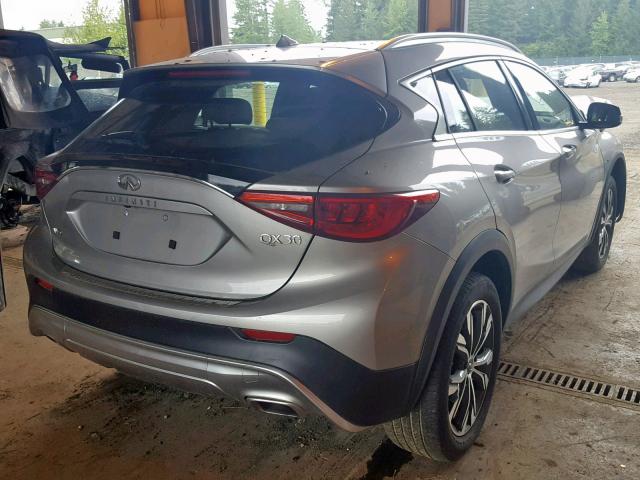 SJKCH5CR9HA022949 - 2017 INFINITI QX30 BASE SILVER photo 4