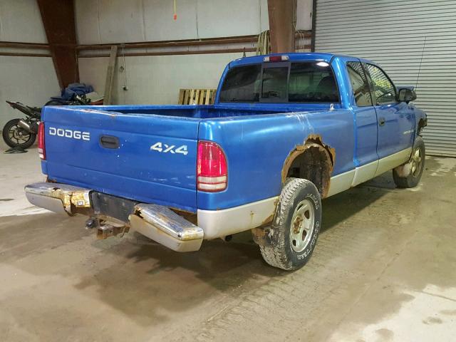 1B7GG22Y9WS541747 - 1998 DODGE DAKOTA BLUE photo 4