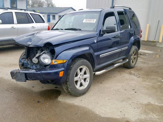 1J4GL58K06W208047 - 2006 JEEP LIBERTY LI BLUE photo 2