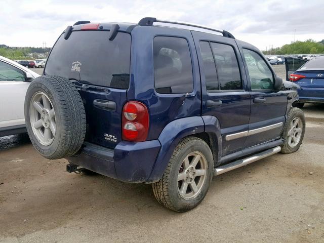 1J4GL58K06W208047 - 2006 JEEP LIBERTY LI BLUE photo 4