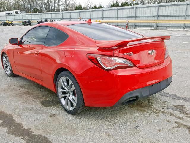 KMHHU6KJ7DU102471 - 2013 HYUNDAI GENESIS RED photo 3