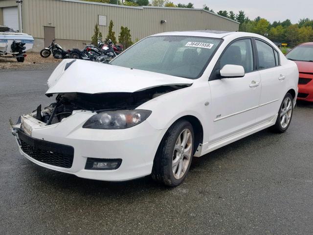 JM1BK324081786618 - 2008 MAZDA 3 S WHITE photo 2