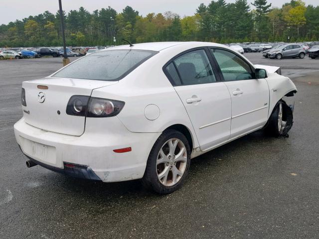 JM1BK324081786618 - 2008 MAZDA 3 S WHITE photo 4