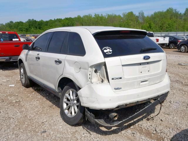 2FMDK3GC4DBB91306 - 2013 FORD EDGE SE WHITE photo 3