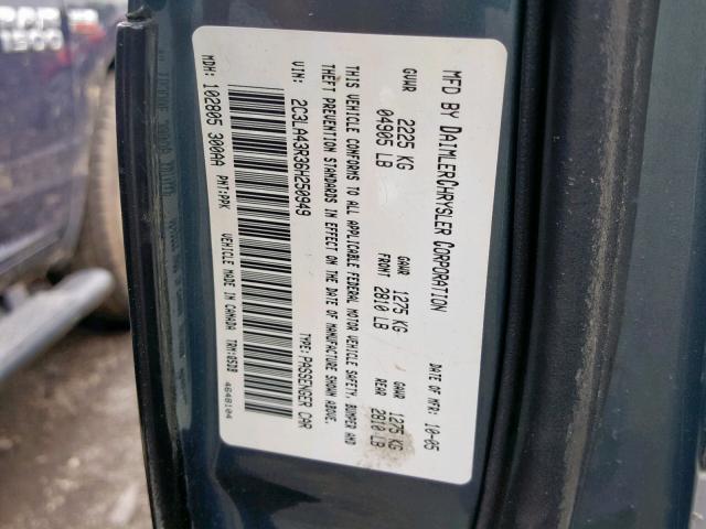 2C3LA43R36H250949 - 2006 CHRYSLER 300 GREEN photo 10