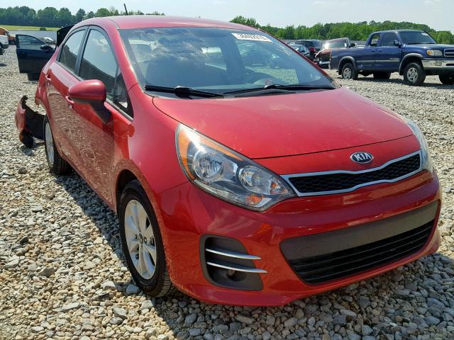 KNADN5A3XG6595713 - 2016 KIA RIO EX RED photo 1