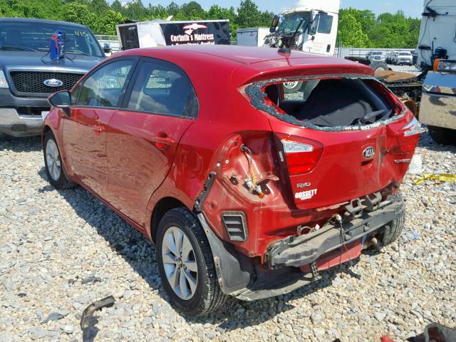 KNADN5A3XG6595713 - 2016 KIA RIO EX RED photo 3