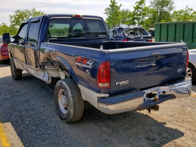 1FTNW21P23ED51723 - 2003 FORD F250 SUPER BLUE photo 3