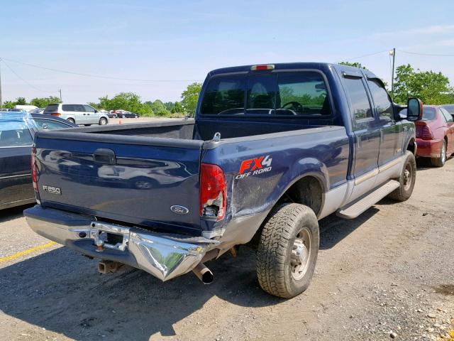 1FTNW21P23ED51723 - 2003 FORD F250 SUPER BLUE photo 4