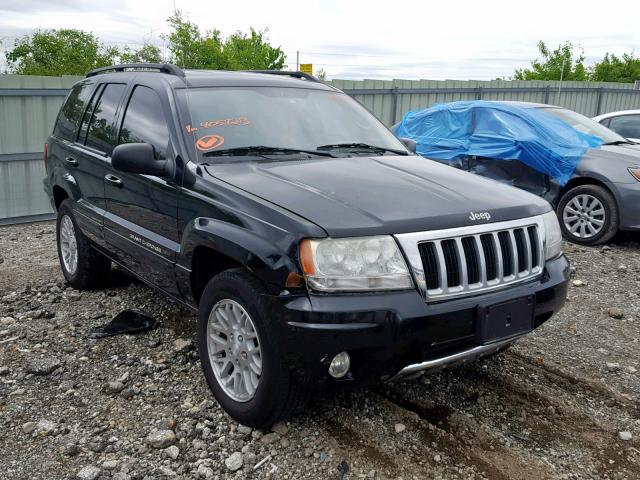 1J8GW58N44C405723 - 2004 JEEP GRAND CHER BLACK photo 1